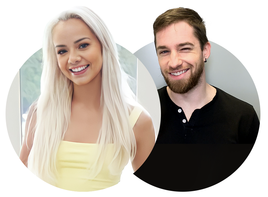 Girl and boy smiling